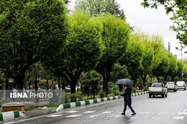 رگبار و رعد و برق در بعضی از استانهای کشور